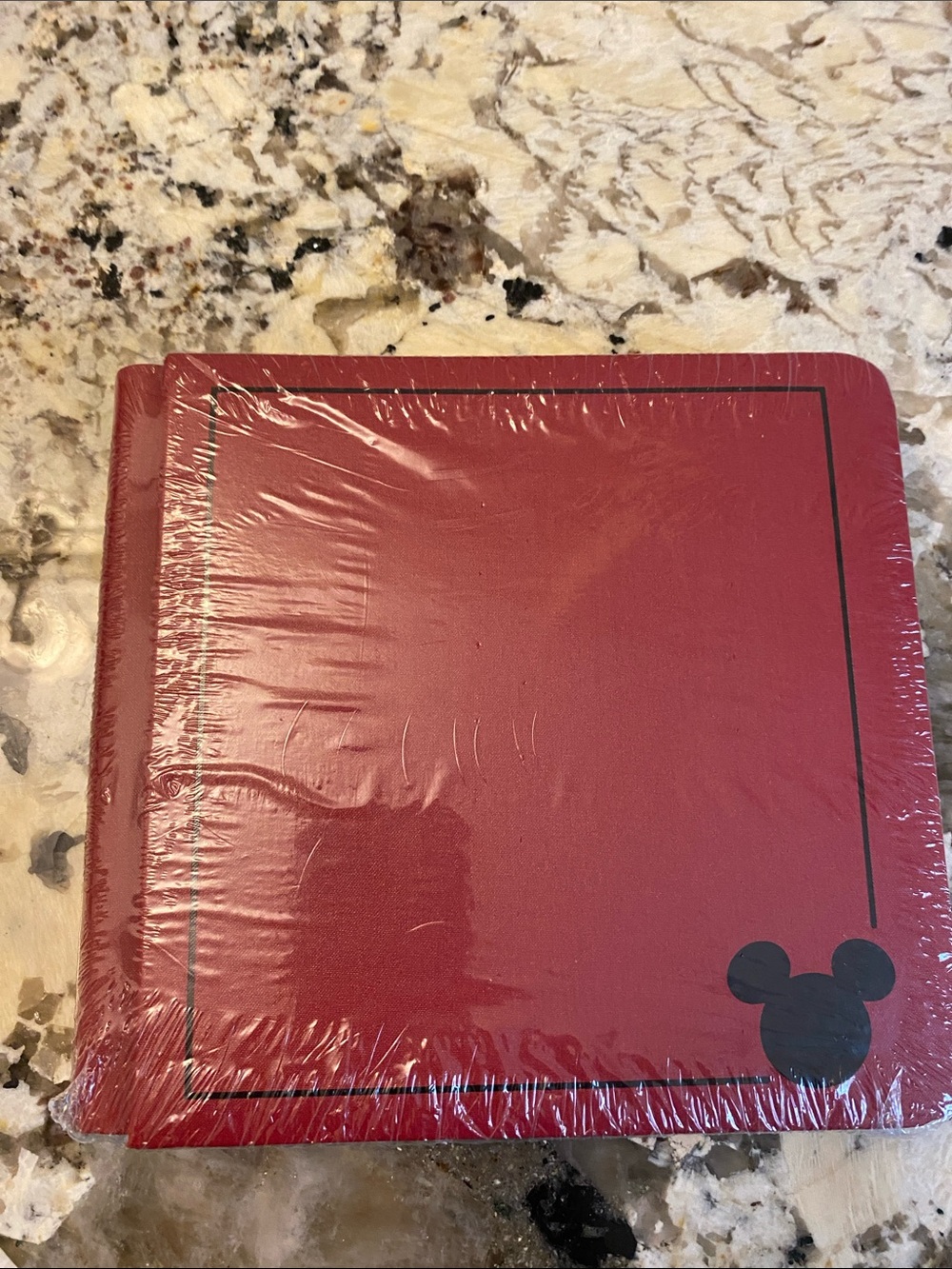 Creative Memories Disney Red Decorative Photo Album with Black Mouse Silhouette